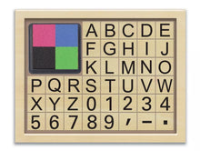 Charger l&#39;image dans la galerie, Tampons bois - Mini alphabet et chiffres
